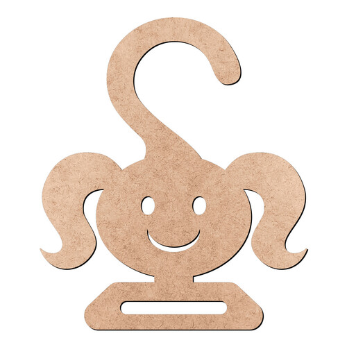 Recorte Cabide Laço Individual Menina / MDF 3mm