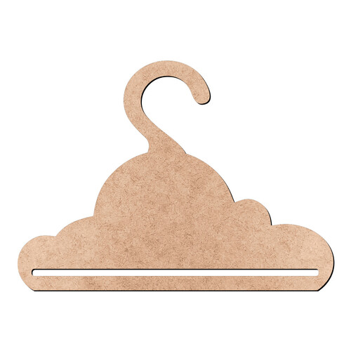 Recorte Cabide Laço Nuvem Lisa / MDF 3mm