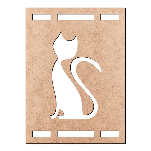 Recorte Quadro Gato / MDF 3mm