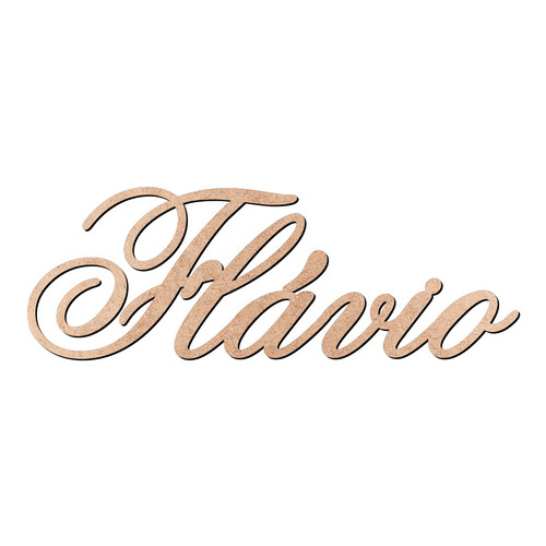 Recorte Flávio Old Script / MDF 3mm