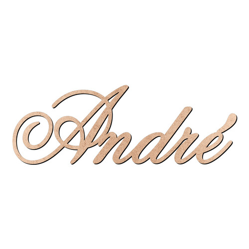 Recorte André Old Script / MDF 3mm