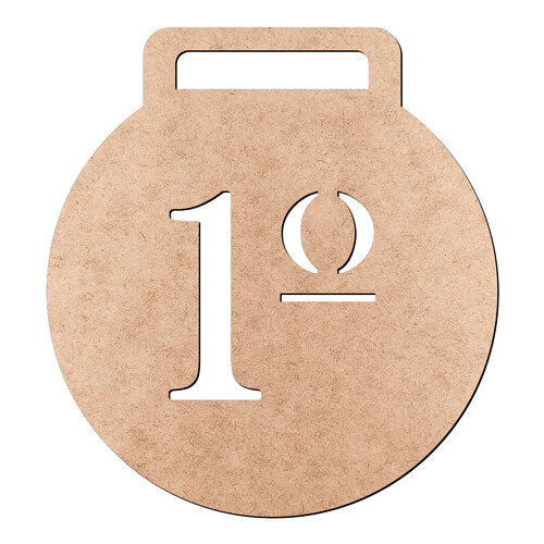 Recorte Medalha Redonda 1 Lugar / MDF 3mm