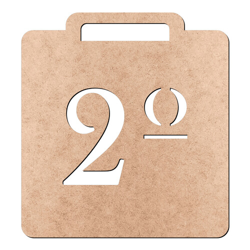 Recorte Medalha Quadrada 2 Lugar / MDF 3mm