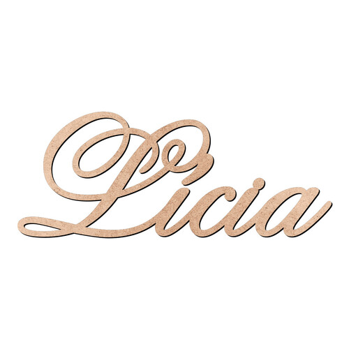 Recorte Lícia Old Script / MDF 3mm