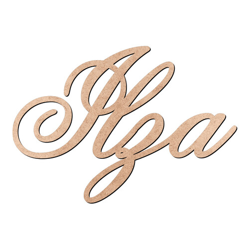 Recorte Ilza Old Script / MDF 3mm