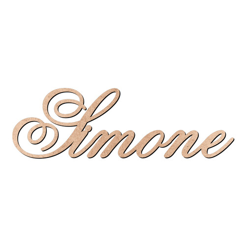 Recorte Simone Old Script / MDF 3mm