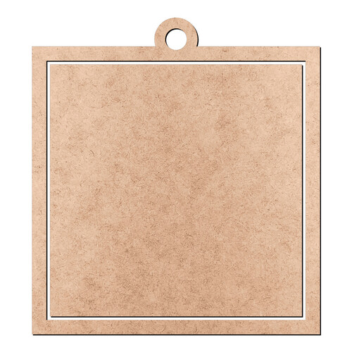 Recorte Pingente Mini Bastidor Quadrado 4 cm / MDF 3mm