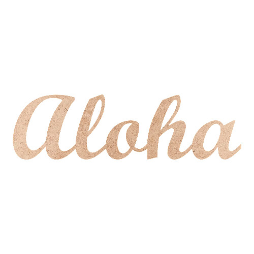 Recorte Aloha Script Mt Std / MDF 3mm