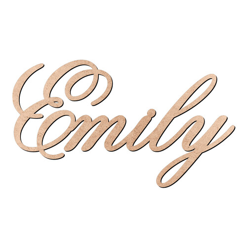 Recorte Emily Old Script / MDF 3mm