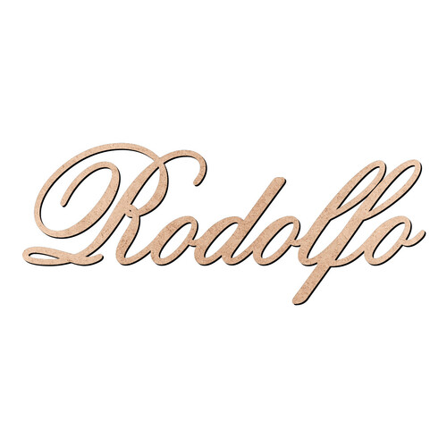 Recorte Rodolfo Old Script / MDF 3mm