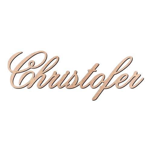 Recorte Christofer Old Script / MDF 3mm