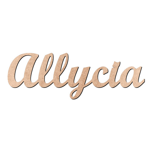 Recorte Allycia Script Mt Std / MDF 3mm