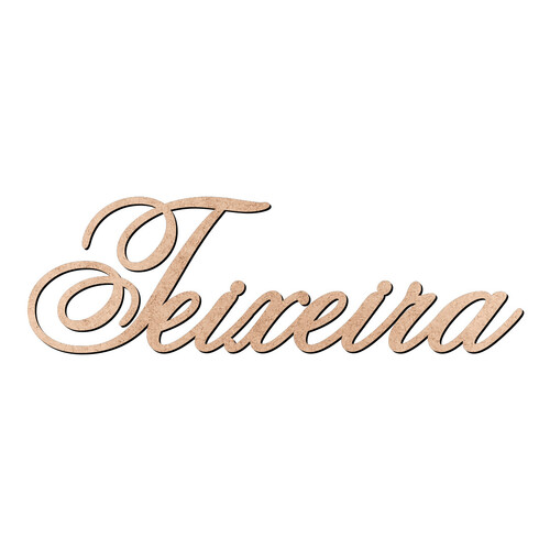 Recorte Teixeira Old Script / MDF 3mm