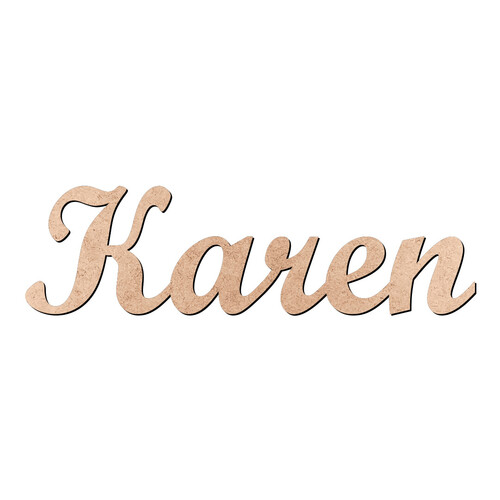 Recorte Karen Script Mt Std / MDF 3mm