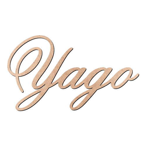 Recorte Yago Old Script / MDF 3mm