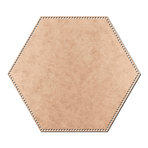 Recorte Base Cesto Hexagonal 46 x 53 cm / MDF 3mm