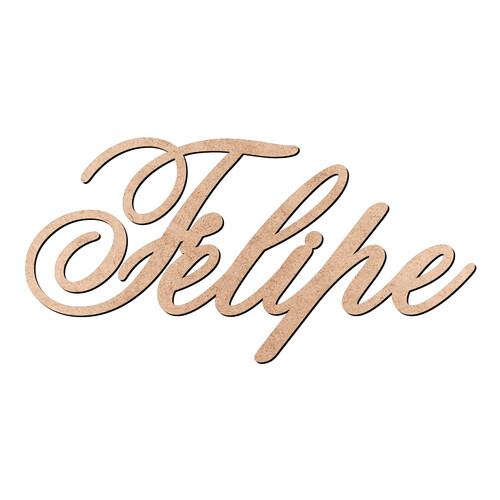 Recorte Felipe Old Script / MDF 3mm