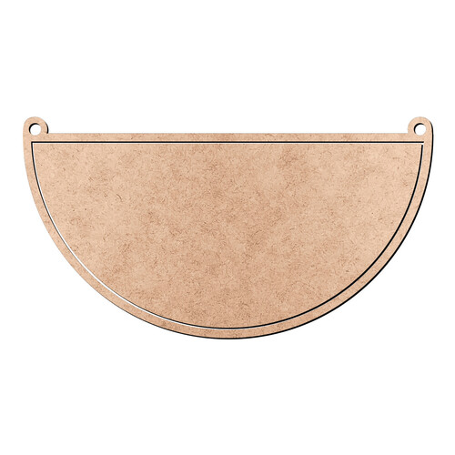 Recorte Pingente Mini Bastidor Meia Lua 10 cm / MDF 3mm
