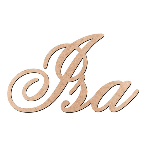 Recorte Isa Old Script / MDF 3mm