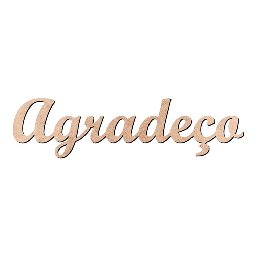 Recorte Agradeço Script Mt Std / MDF 3mm