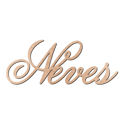 Recorte Neves Old Script / MDF 3mm