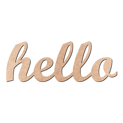 Recorte hello Script Mt Std / MDF 3mm