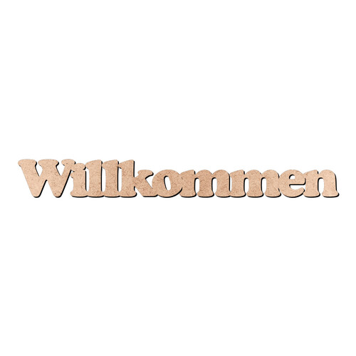 Recorte Willkommen Cooper Black / MDF 3mm
