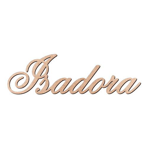 Recorte Isadora Old Script / MDF 3mm