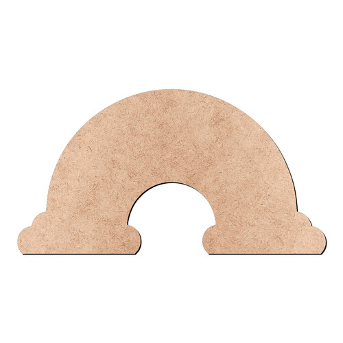 Recorte Arco-íris Fundo Liso / MDF 3mm
