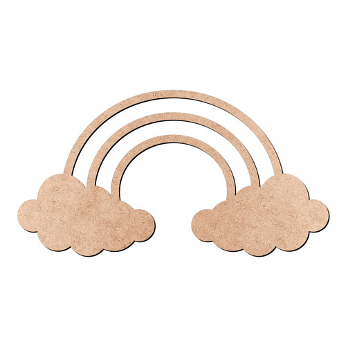 Recorte Arco-íris Vazado / MDF 3mm