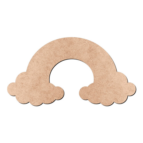 Recorte Arco-íris Fundo Liso / MDF 3mm