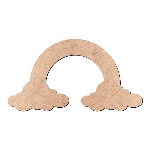 Recorte Arco-íris Fundo Liso / MDF 3mm