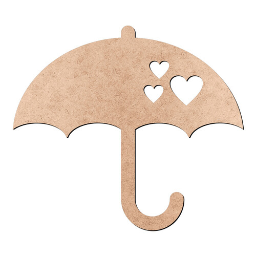 Recorte Guarda Chuva Três Corações / MDF 3mm
