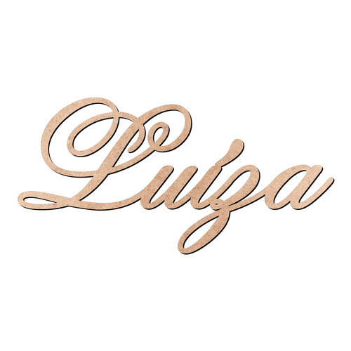 Recorte Luíza Old Script / MDF 3mm