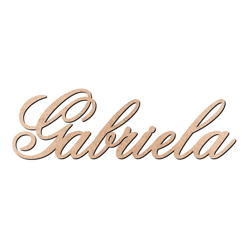 Recorte Gabriela Old Script / MDF 3mm