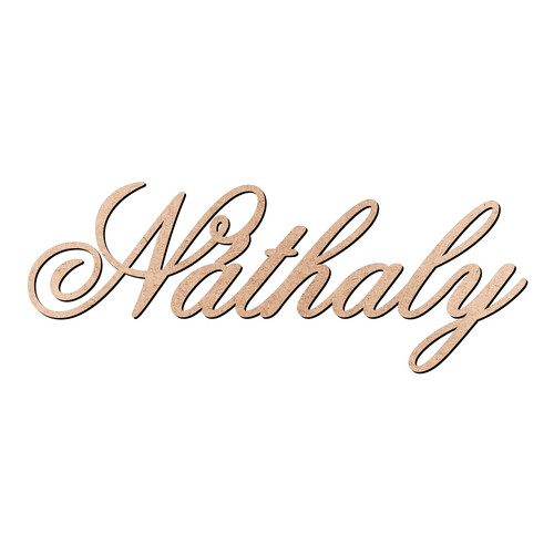 Recorte Náthaly Old Script / MDF 3mm