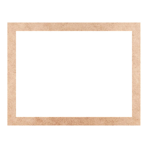 Recorte Moldura Ret 24 x 31 cm Borda 2 cm / MDF 3mm