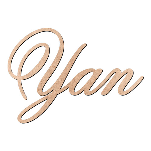 Recorte Yan Old Script / MDF 3mm
