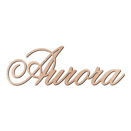 Recorte Aurora Old Script / MDF 3mm