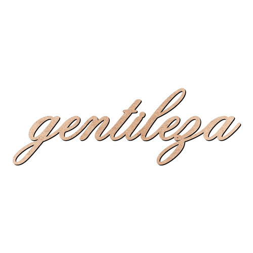 Recorte gentileza Old Script / MDF 3mm
