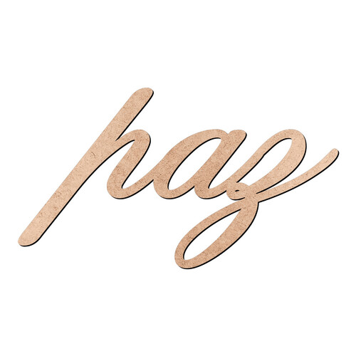 Recorte paz Old Script / MDF 3mm