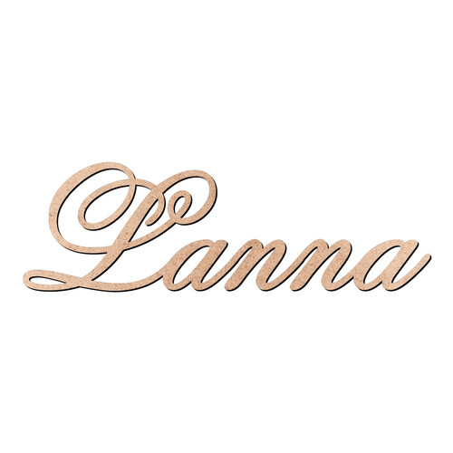 Recorte Lanna Old Script / MDF 3mm