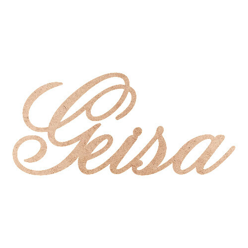 Recorte Geisa Old Script / MDF 3mm