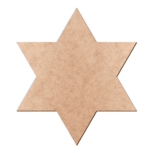 Recorte Estrela de Seis Pontas / MDF 3mm