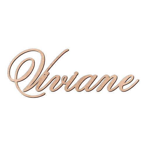 Recorte Viviane Old Script / MDF 3mm