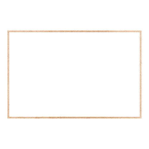 Recorte Moldura Ret 46 x 70 cm Borda 1 cm / MDF 3mm