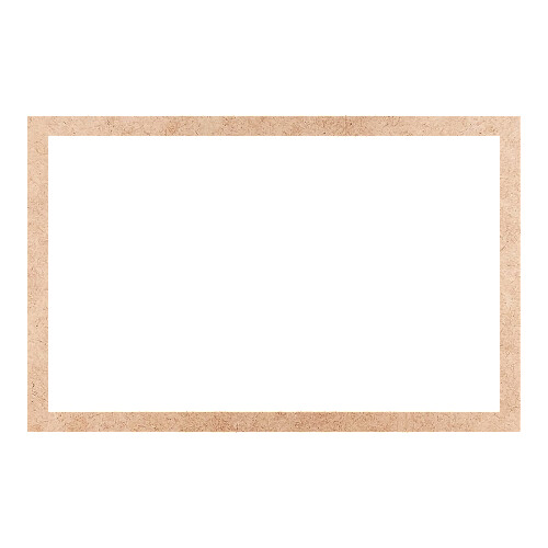 Recorte Moldura Ret 45 x 70 cm Borda 3 cm / MDF 3mm