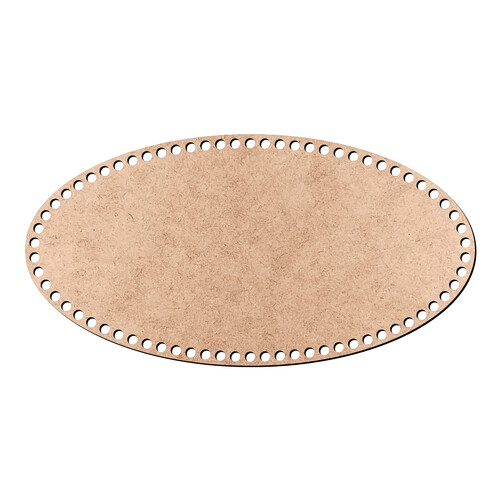 Recorte Base Oval Cesto Fio Malha 18 x 35 cm / MDF 3mm