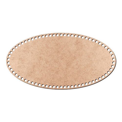 Recorte Base Oval Cesto Fio Malha 18 x 35 cm / MDF 3mm