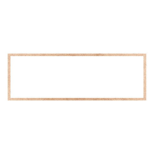 Recorte Moldura Ret 34 x 100 cm Borda 2 cm / MDF 3mm